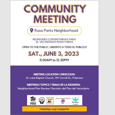 Community Meeting (Passaic County Habitat For Humanity)