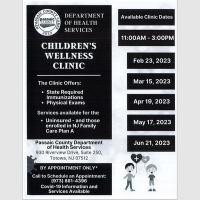 Children Wellness Clinic (Passaic County Dept. of Health Services)