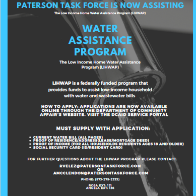 Water Assistance Program (Paterson Task Force)