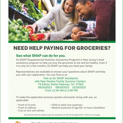 Resource: SNAP Assistance (CFBNJ/NDFSC)