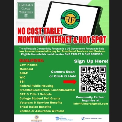 Resource: FREE Tablet, Internet & Hotspot