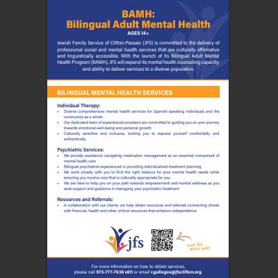 JFS: Bilingual Adult Mental Health (BAMH)