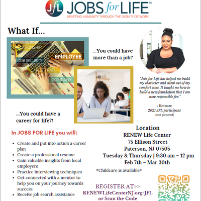 RENEW Life Center- Jobs For Life Program