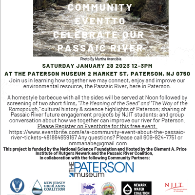 Passaic River- Paterson Museum Event