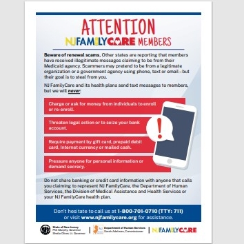 Attention NJ Family Care Members!!!