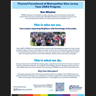 Planned Parenthood of Metropolitan New Jersey: Teen LINKS Program